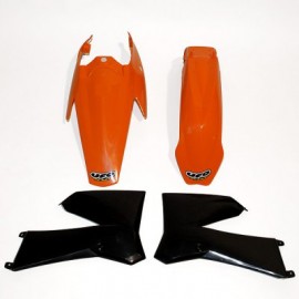 KIT PLASTIQUES UFO KTM SX 85 06-12 NOIR / ORANGE