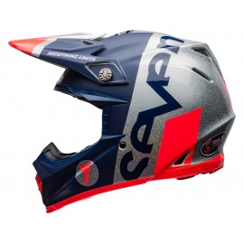CASQUE CROSS BELL MOTO-9 FLEX SEVEN 2020 GALAXY BLEU/ORANGE/ARGENTE DUP'MX