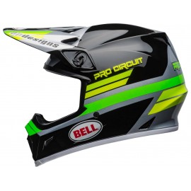 CASQUE CROSS BELL MX-9 MIPS PRO CIRCUIT 2021 NOIR/VERT DUP'MX