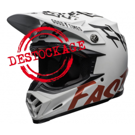 CASQUE CROSS BELL MOTO-9 FLEX FASTHOUSE 2020 WRWF BLANC/ROUGE/NOIR DUP'MX