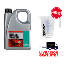 OFFRE HUILE MOTEUR MOTOREX CROSS POWER 2T 100% SYNTHETIC 4L + DOSEUR OFFERT