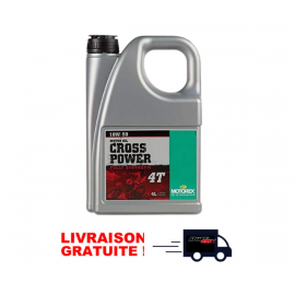 HUILE MOTEUR MOTOREX CROSS POWER 4T 100% SYNTHETIC SAE 10W/50 4L DUP'MX