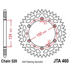 COURONNE ALU KAWASAKI KX / KXF