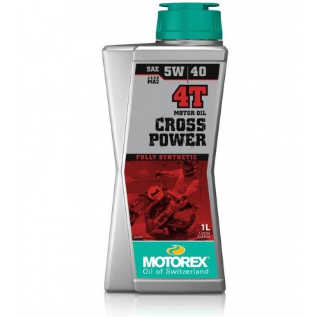 CARTON 12X 1L HUILE MOTOREX CROSS POWER 4T 100% SYNTHETIC SAE 10W/50