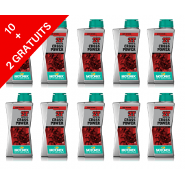 CARTON 10X 1L HUILE MOTOREX CROSS POWER 2T 100% SYNTHETIC