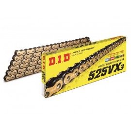 CHAINE DE TRANSMISSION DID 520 VX3 X-RING OR/NOIR DUP'MX
