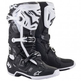 BOTTES CROSS ALPINESTARS TECH10 NOIR ET BLANC