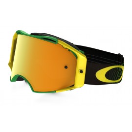 MASQUE MX OAKLEY AIRBRAKE 2021 SHOCKWAVE VERT JAUNE 24K IRIDIUM