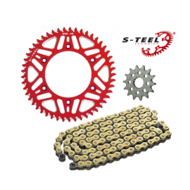 KIT CHAINE S-TEEL / REGINA HONDA CRF 250 04-17