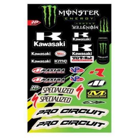 PLANCHE DE STICKERS MONSTER ENERGY PRO CIRCUIT DUP'MX