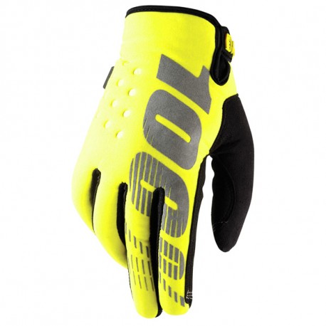 Gant SHIMANO Windbreaker Thermal - gant cycliste jaune fluo 