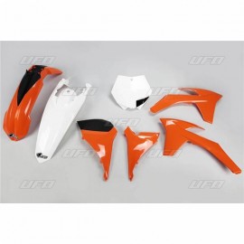 KIT PLASTIQUES UFO KTM SX/SX-F 11-12 ORANGE/BLANC