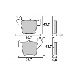 PLAQUETTE ARRIERE BREMBO 07HO48SD