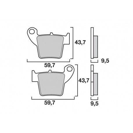 PLAQUETTE ARRIERE BREMBO 07HO48SD