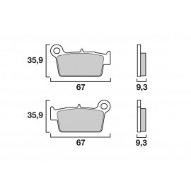 PLAQUETTES ARRIERE BREMBO 07YA41SD