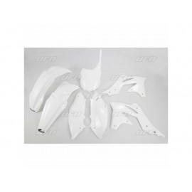KIT PLASTIQUES UFO KXF250 13 BLANC DUP'MX photo non contractuelle