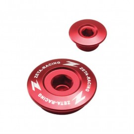 Bouchon de carter moteur ZETA ROUGE Kawasaki Kxf 250 & Suzuki RMZ 250