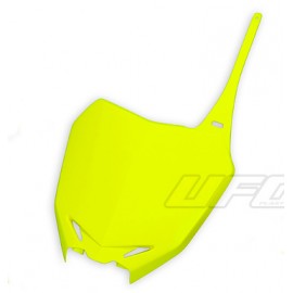 PLAQUE FRONTALE UFO JAUNE FLUO SUZUKI RMZ 250 10-18 & RMZ 450 08-17