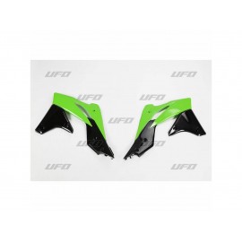 OUIES RADIATEUR UFO NOIR/VERT KAWASAKI KXF 250 13-16