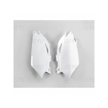 PLAQUES NUMERO LATERALES UFO BLANCHES HONDA CRF 250 10 & CRF 450 09-10