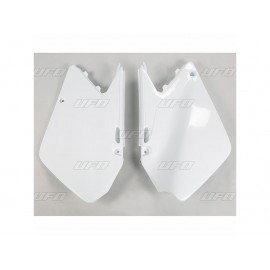 PLAQUES LATERALES UFO BLANC SUZUKI RM 125/250 03-05