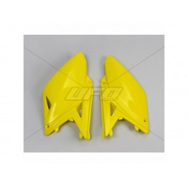 PLAQUES LATERALES UFO JAUNE SUZUKI RMZ 250 10-18