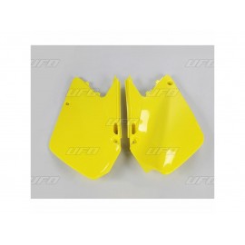 PLAQUES LATERALES UFO JAUNE SUZUKI RMZ 450 08-17