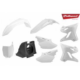 KIT PLASTIQUES POLISPORT YZ125/250 02-17 RESTYLE BLANC-NOIR DUP'MX