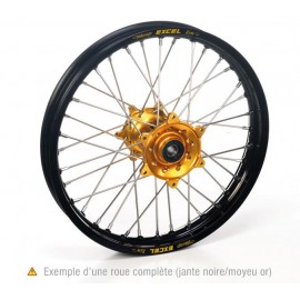 Roue arriere complète Hann Wheels 19X2,15 jante noire/moyeu or Suzuki RMZ 450 05-18