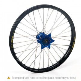 Roue avant complète Hann Wheels 21x1.60 jante noire/moyeu bleu Yamaha YZF 14-18