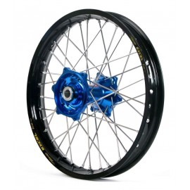 Roue arrière complète Hann Wheels 19x1.85 jante noire/moyeu bleu Yamaha YZF 250 09-18