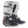 BOTTES MX ALPINESTARS TECH7 GRIS FONCE GRIS CLAIR ROUGE FLUO