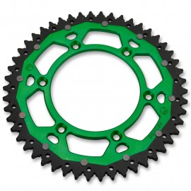 COURONNE MOOSE RACING BI-METAL VERTE KAWASAKI KX / KXF