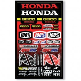 PLANCHE STICKERS TEAM HONDA GEICO DUP'MX